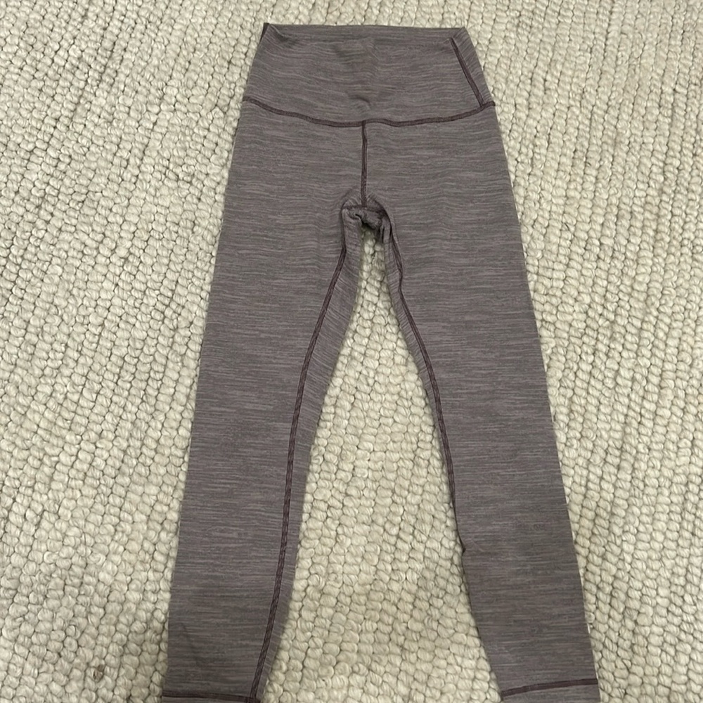 Lululemon purple stripe leggings size 6